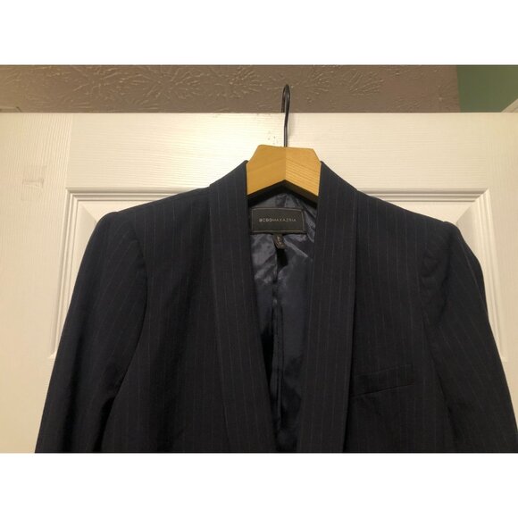 BCBGMAXAZRIA Jackets & Blazers - BCBG maxazria women's black striped suit jacket size: M